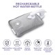 Carmen Rechargeable Fleece Covered Hot Water Bottle